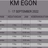 Jadwal KM Egon Tanggal 16 dan 17 September 2025